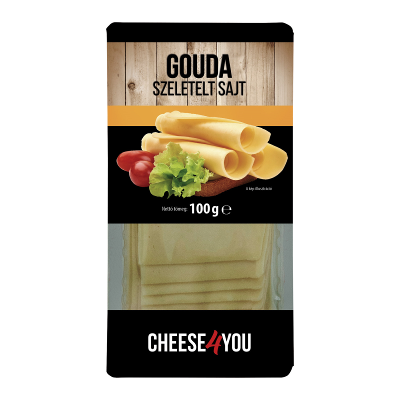 CHEESE4YOU Gouda szeletelt sajt 100 g
