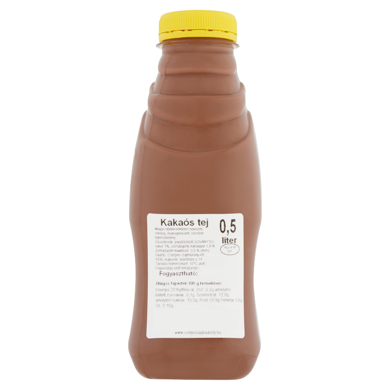 Cserpes kakaós tej 0,5 l műanyag palackos