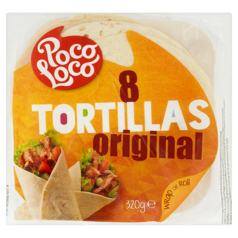 Poco Loco lágy tortilla tészta 320 g 8 db