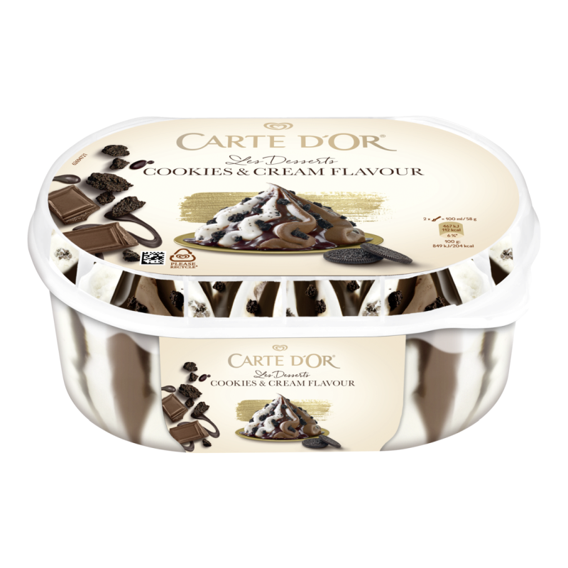 Carte d'Or jégkrém 825 ml csokoládés-kekszes
