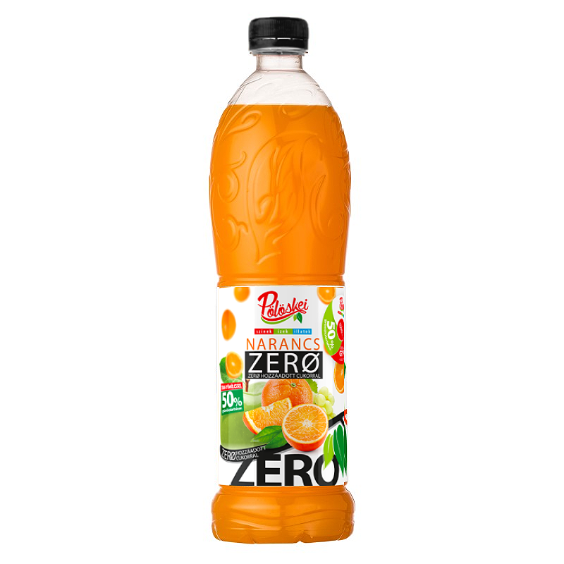 Pölöskei Zerø narancs ízű szörp 1 l édesítőszerekkel