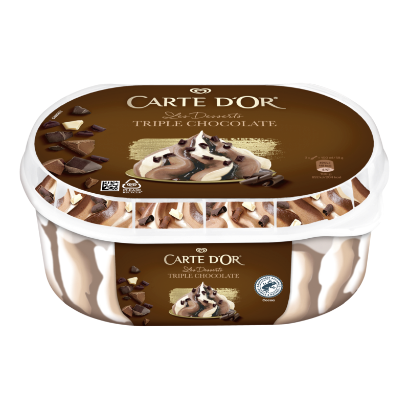 Carte d'Or jégkrém 825 ml tripla csokoládé