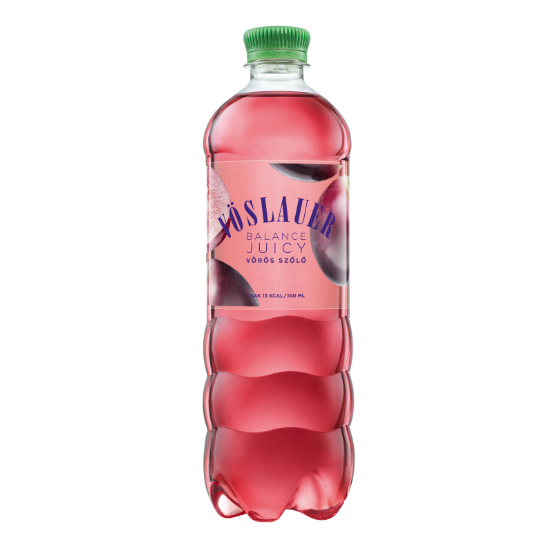 Vöslauer Balance Juicy szénsavas ásványvíz 750 ml vörös szőlő