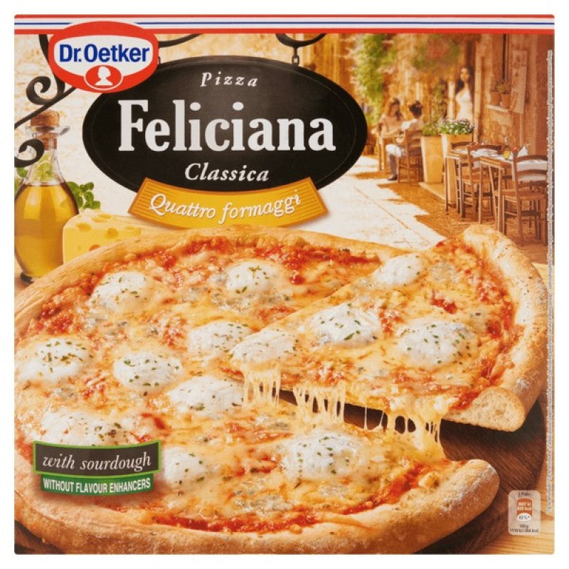 Dr. Oetker Feliciana fagyasztott pizza 325 g négysajtos (quattro formaggi)