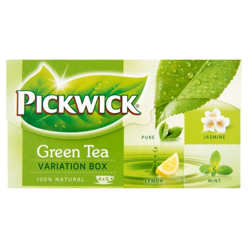 Pickwick zöld tea variációk 20 filteres 35 g (natúr, citrom, jázmin, borsmenta)