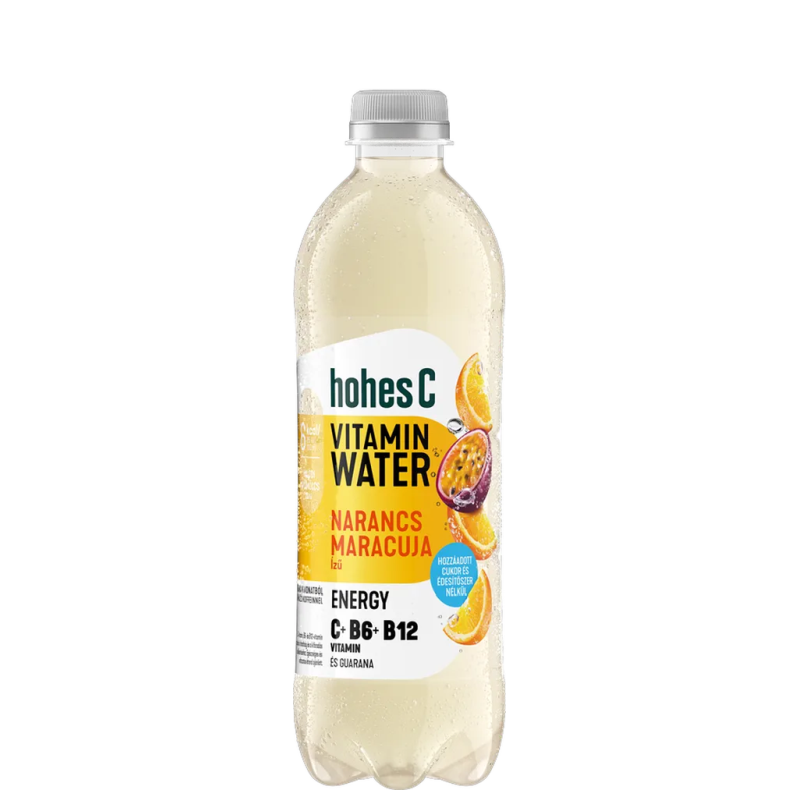hohes C Vitamin Water Energy narancs-maracuja ízű szénsavas üdítőital 0,5 l