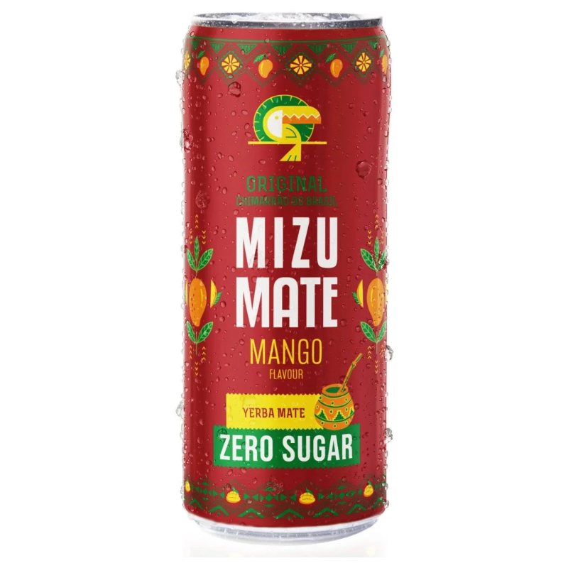 Mizu Mate Zero szénsavas ital 0,33 l mango yerba mate