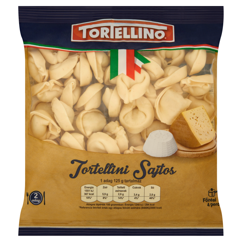 Tortellino Tortellini Friss töltött tészta 250 g sajtos