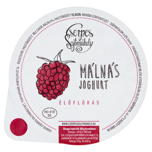 Cserpes joghurt 250 g málnás