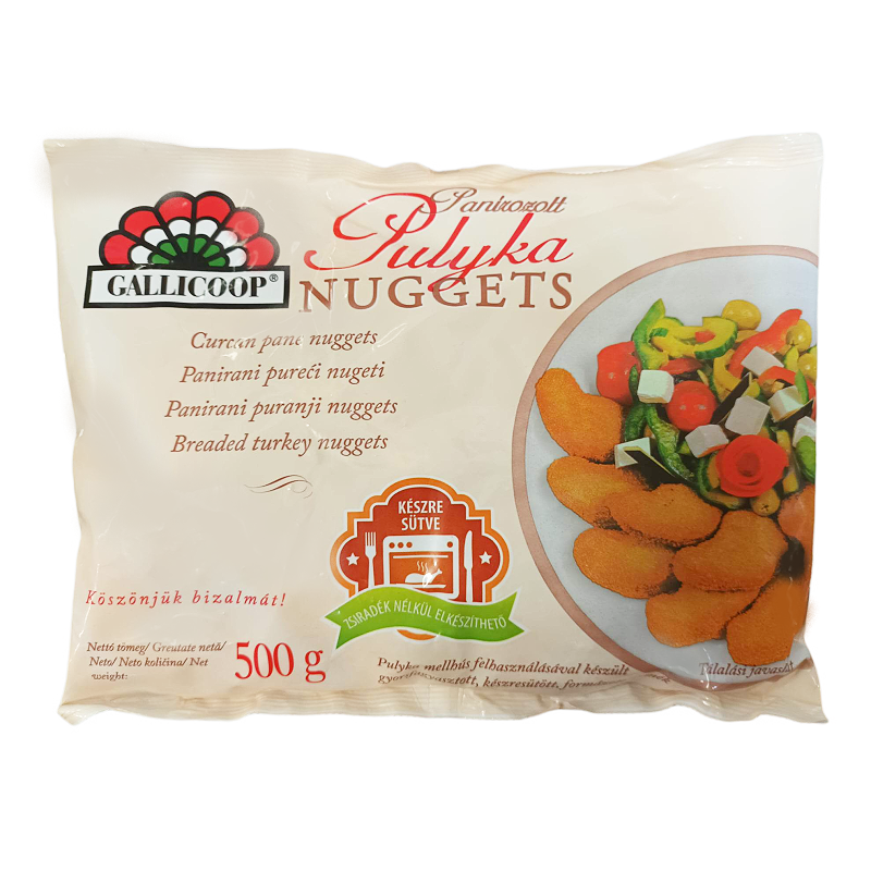 Gallicoop panírozott pulyka nuggets 500 g