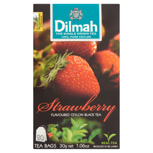 Dilmah fekete tea 30 g eper ízesítéssel 20 filteres