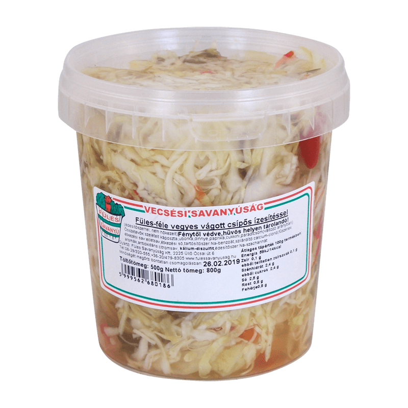 Füles-féle vegyes vágott 800 g / 400 g csípős