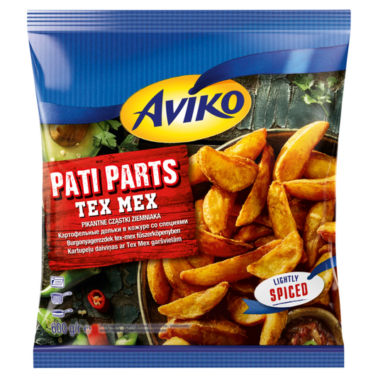 Aviko Pati Parts Tex Mex fűszeres burgonya gerezd 600 g