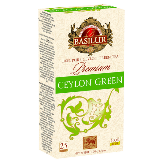 Basilur Premium Green zöld tea 25 filter 50 g