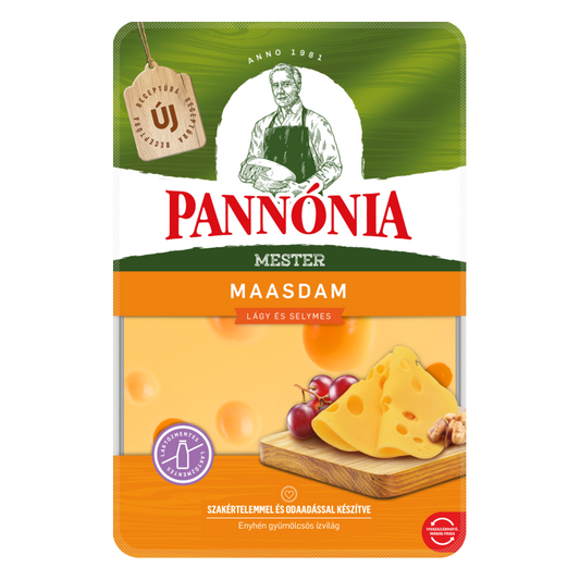 Pannónia Mester Maasdam szeletelt sajt 125 g