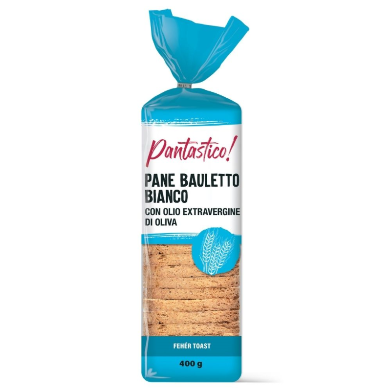 Pantastico! Bianco fehér toast kenyér 400 g szeletelt  extra szűz olívaolajjal