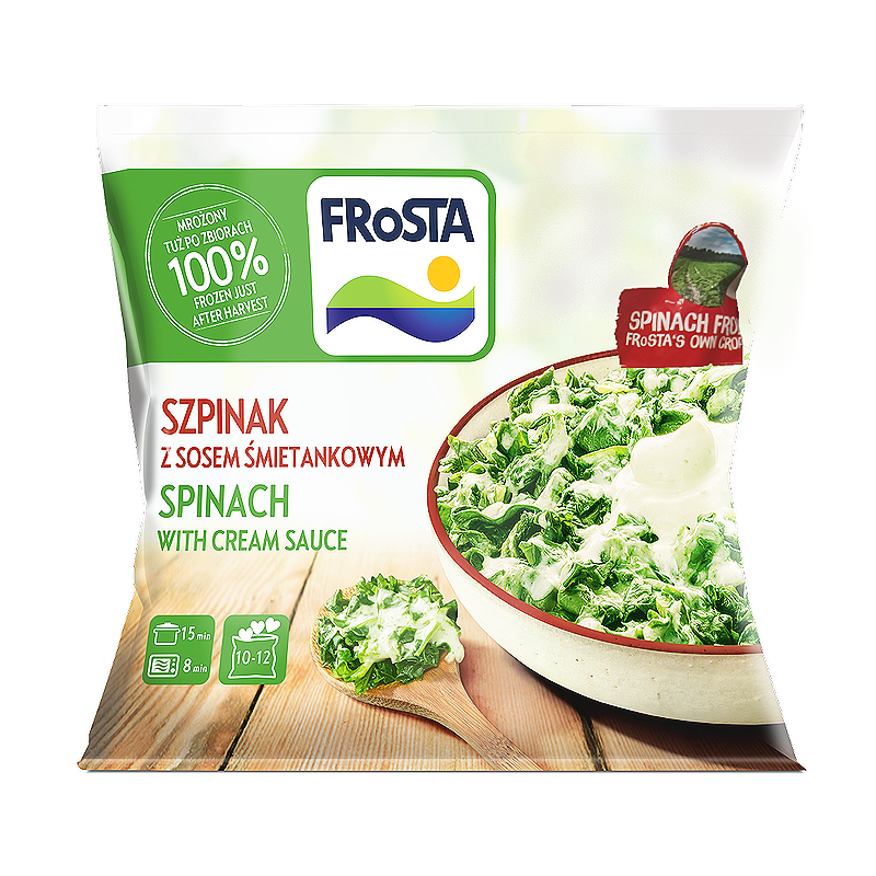 FRoSTA fagyasztott spenót 400 g tejszínnel