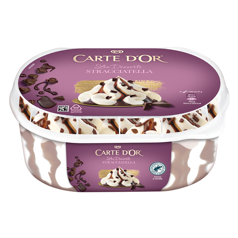 Carte d'Or jégkrém 825 ml sztracsatella