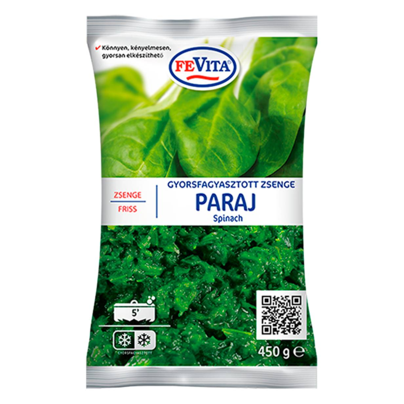 FeVita gyorsfagyasztott, zsenge paraj (spenót) 450 g