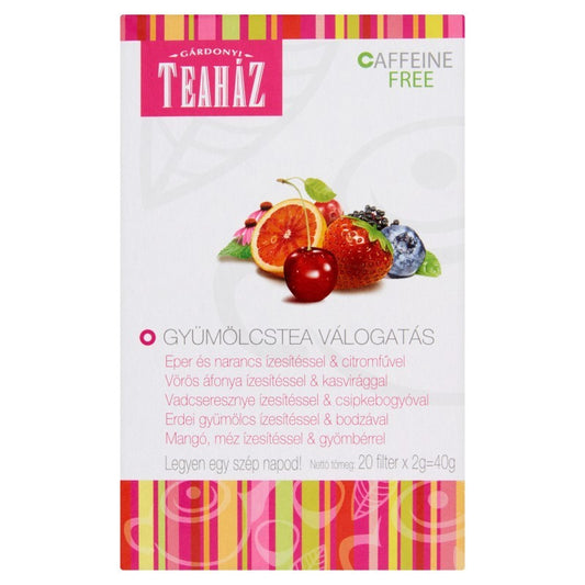 Gárdonyi Teaház gyümölcstea válogatás 20x2 g filteres