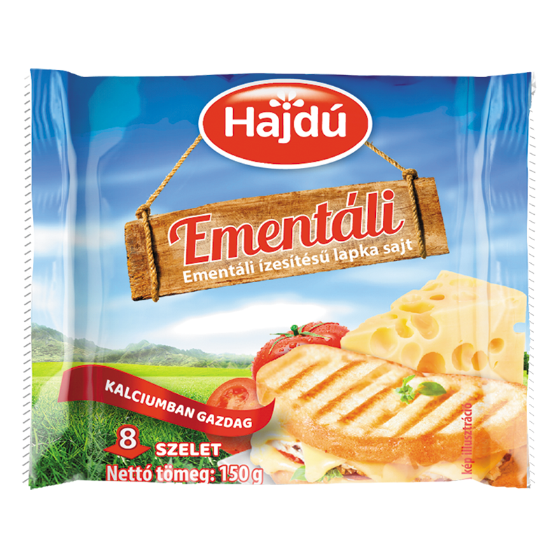 Hajdú Ementáli ízesítésű lapka sajt 150 g