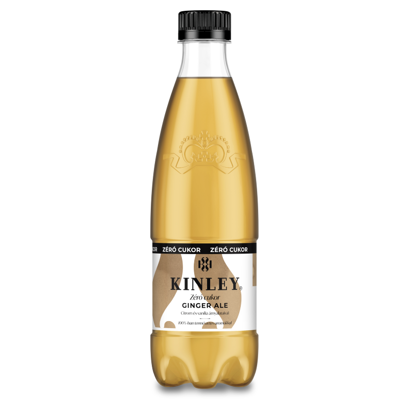 Kinley Zero Ginger Ale gyömbérízű szénsavas üdítőital 0,5 l