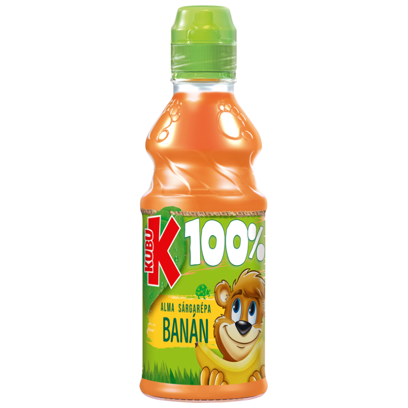 Kubu gyümölcs- és zöldséglé 0,3 l alma-sárgarépa-banán C-vitaminnal
