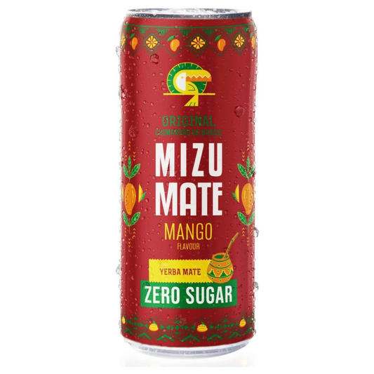 Mizu Mate Zero szénsavas ital 0,33 l mango yerba mate