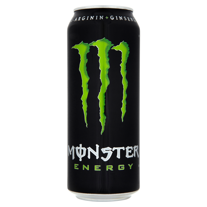 Monster Energy szénsavas ital koffeinnel, B-vitaminokkal, cukrokkal és édesítőszerekkel 500 ml