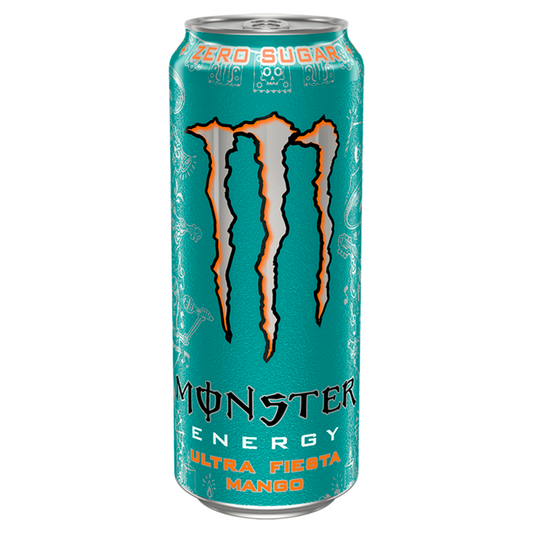Monster Energy Ultra Fiesta Mango szénsavas mangó ízű ital koffeinnel és édesítőszerekkel 500 ml