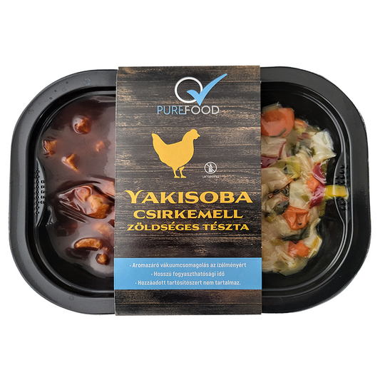 Purefood Yakisoba csirkemell, zöldséges tésztával 350 g