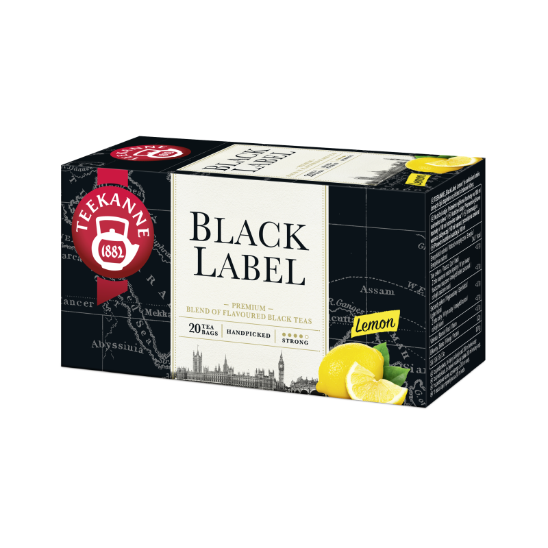 Teekanne Black Label Lemon fekete tea 20x1,65 g